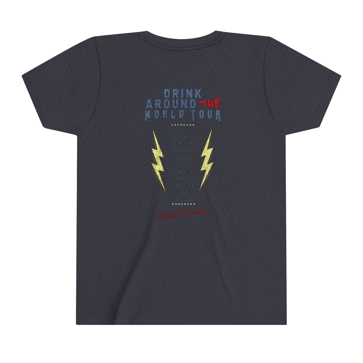 Drink Around The World Tour Bella Canvas Youth Short Sleeve Tee