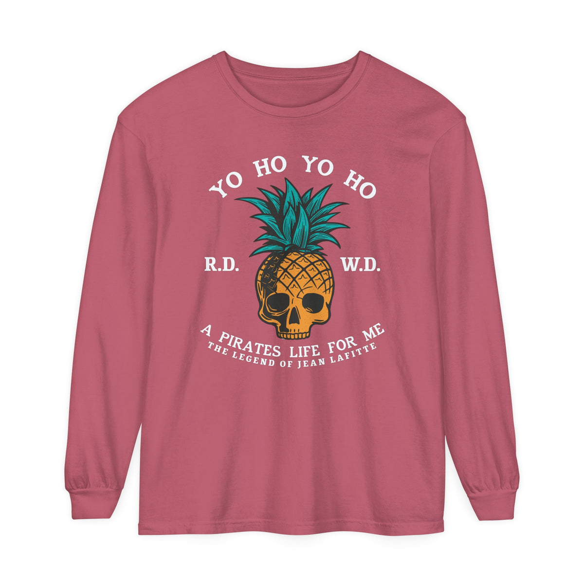 Yo Ho Pirates Life For Me Comfort Colors Unisex Garment-dyed Long Sleeve T-Shirt
