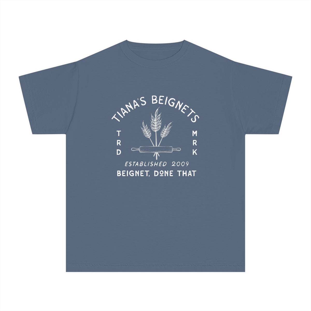 Tiana's Beignets Comfort Colors Youth Midweight Tee