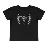 Dancing Skeletons with Ears Bella Canvas Toddler Short Sleeve Tee