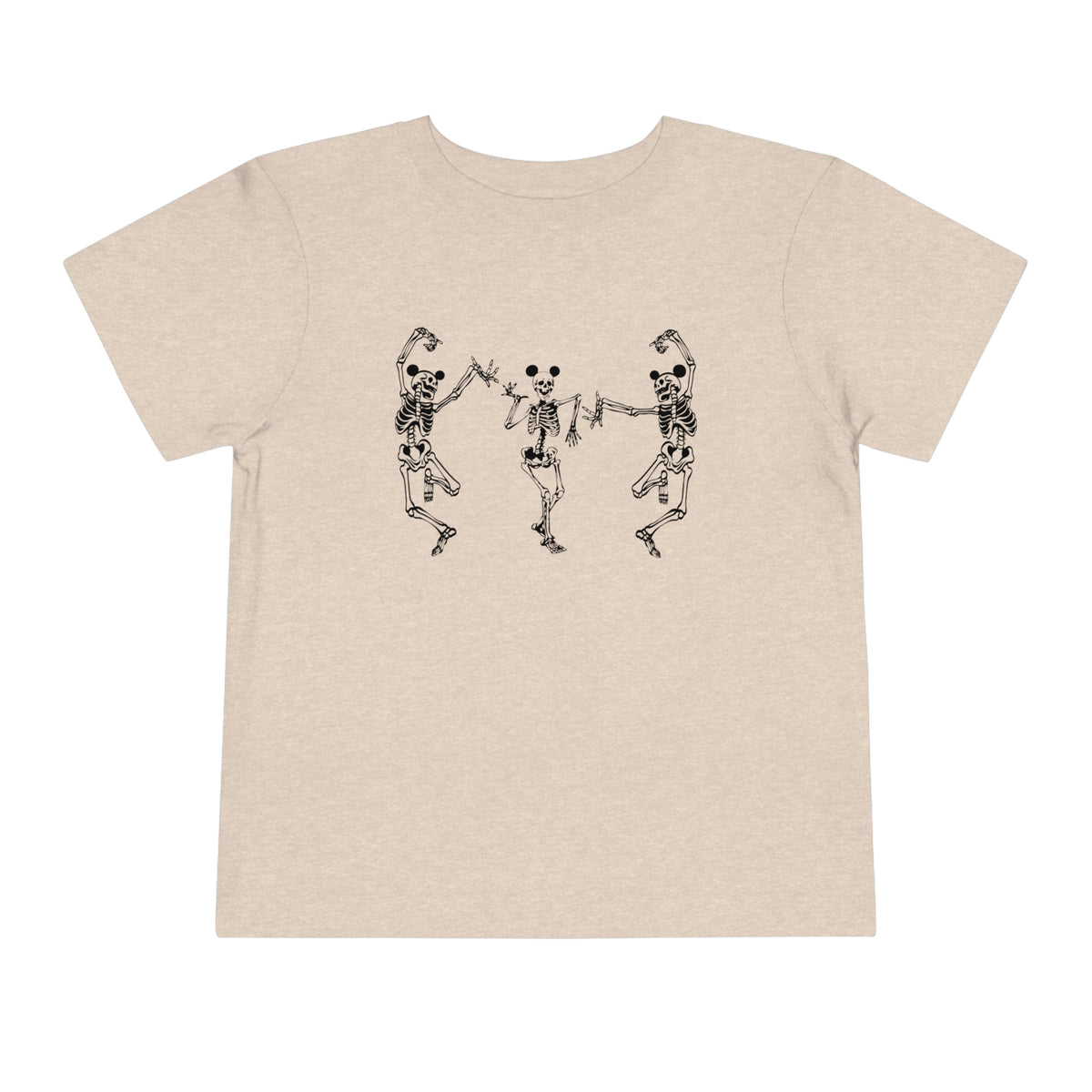 Dancing Skeletons with Ears Bella Canvas Toddler Short Sleeve Tee