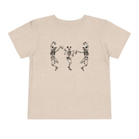 Dancing Skeletons with Ears Bella Canvas Toddler Short Sleeve Tee