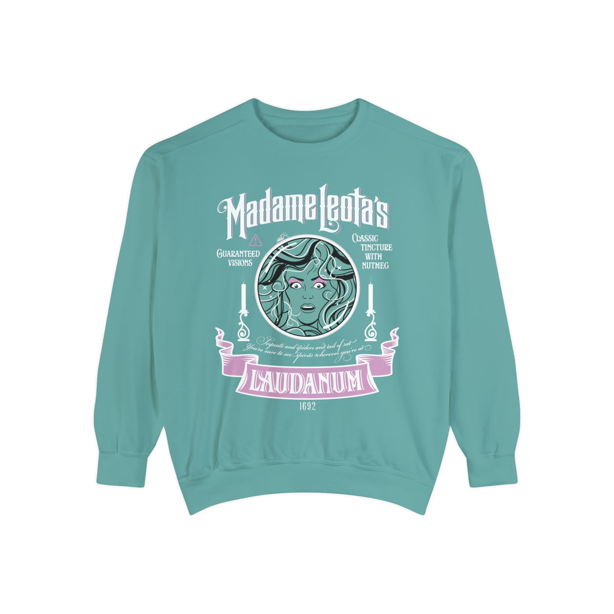 Madame Leota’s Laudanum Teal Comfort Colors Unisex Garment-Dyed Sweatshirt