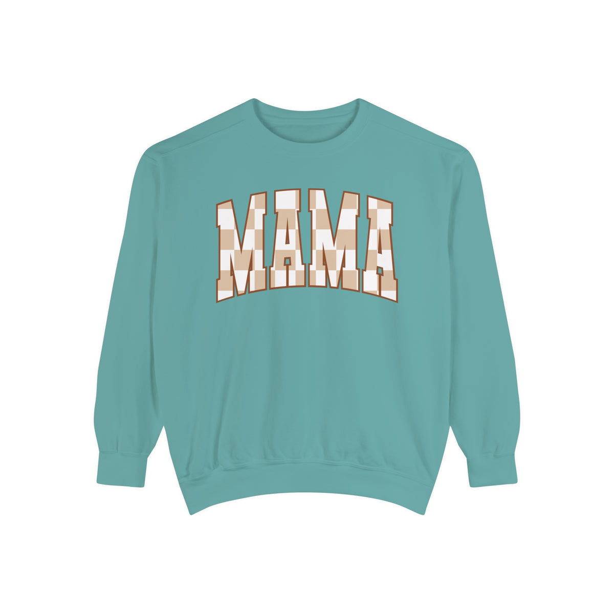 Checkered Mama Unisex Garment-Dyed Sweatshirt