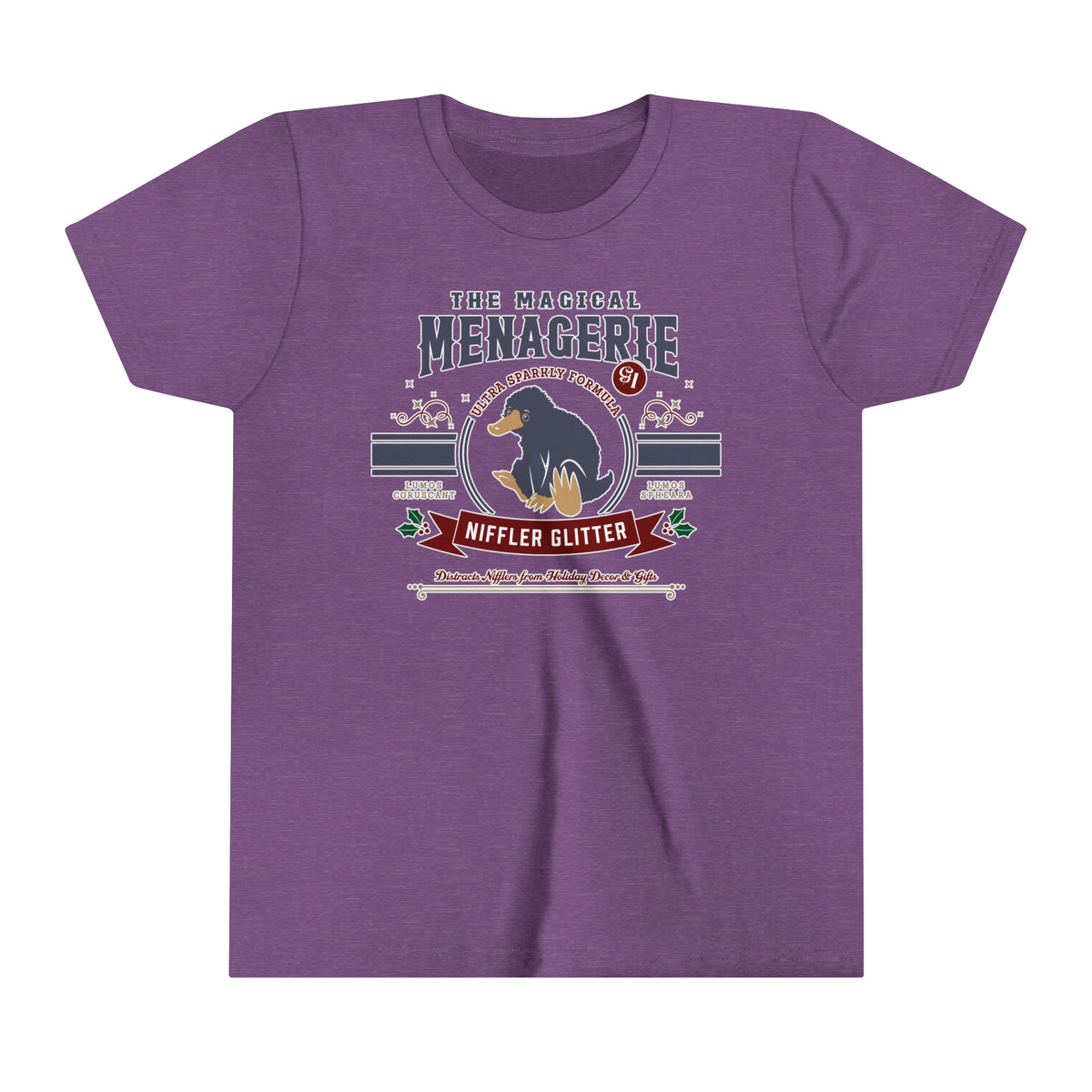 Magical Menagerie Niffler Glitter Bella Canvas Youth Short Sleeve Tee