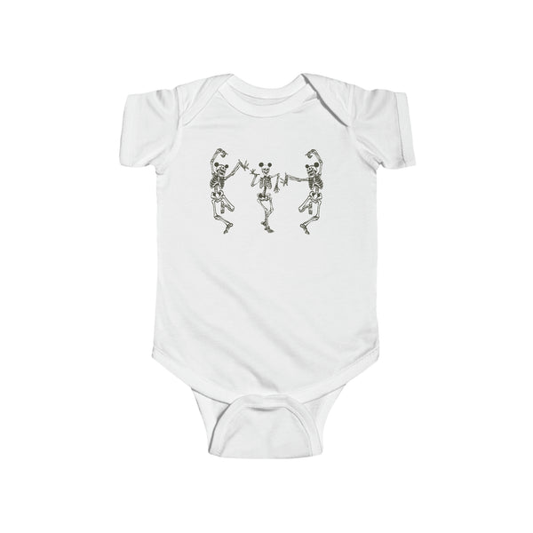 Dancing Skeletons with Ears Rabbit Skins Infant Fine Jersey Bodysuit