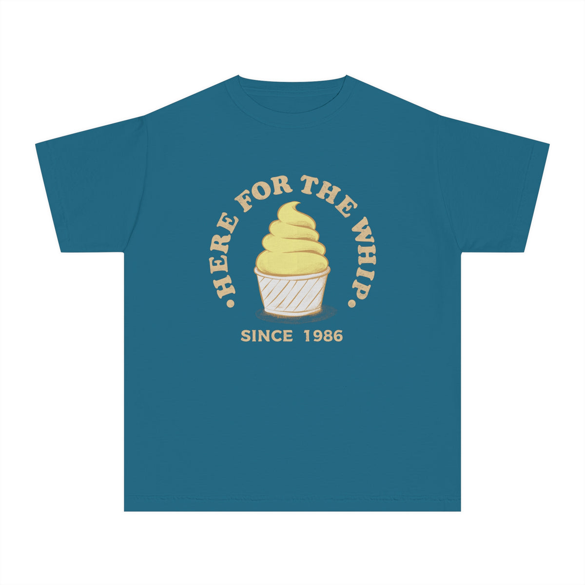 Here For The Whip Comfort Colors Youth Midweight Tee