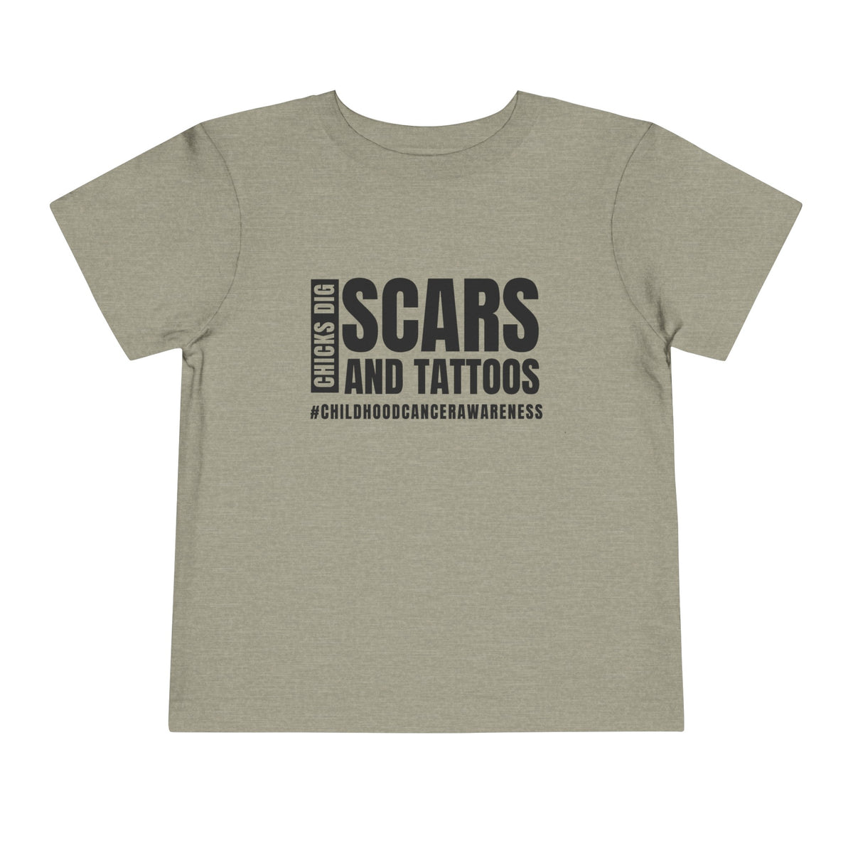 Chicks Dig Scars and Tattoos Bella Canvas Toddler Short Sleeve Tee
