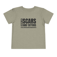 Chicks Dig Scars and Tattoos Bella Canvas Toddler Short Sleeve Tee