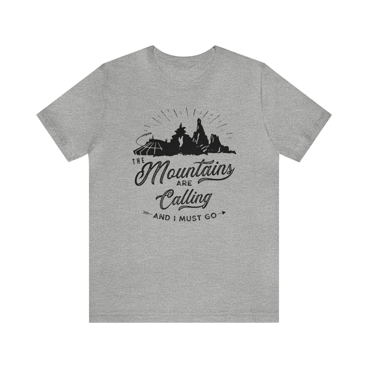 The Mountains Are Calling Bella Canvas Unisex Jersey Short Sleeve Tee