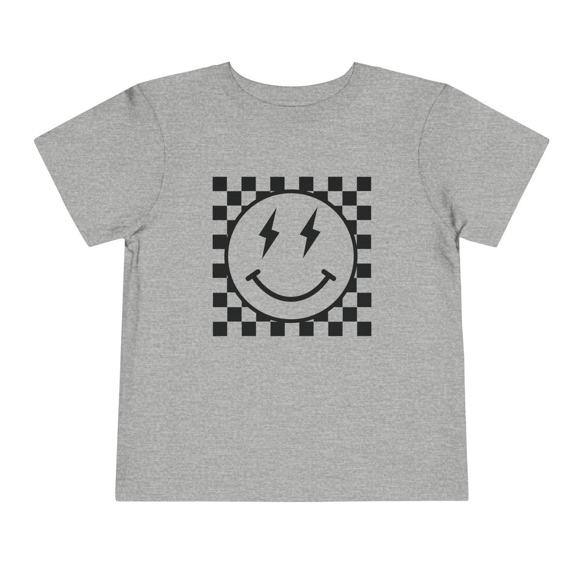 Retro Checkered Smile Bella Canvas Toddler Short Sleeve Tee