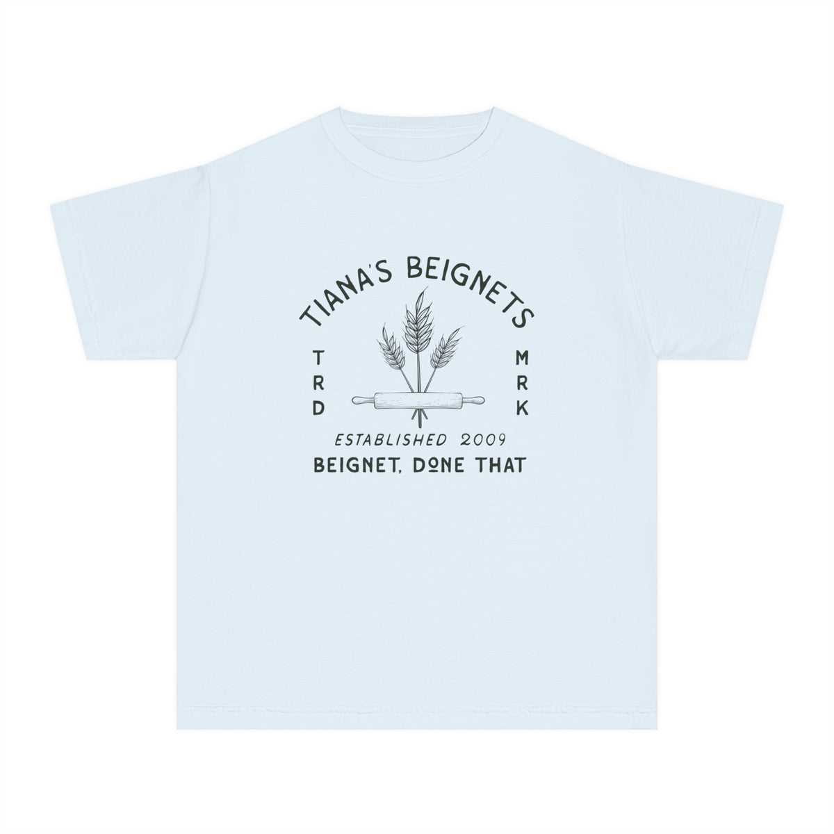 Tiana's Beignets Comfort Colors Youth Midweight Tee
