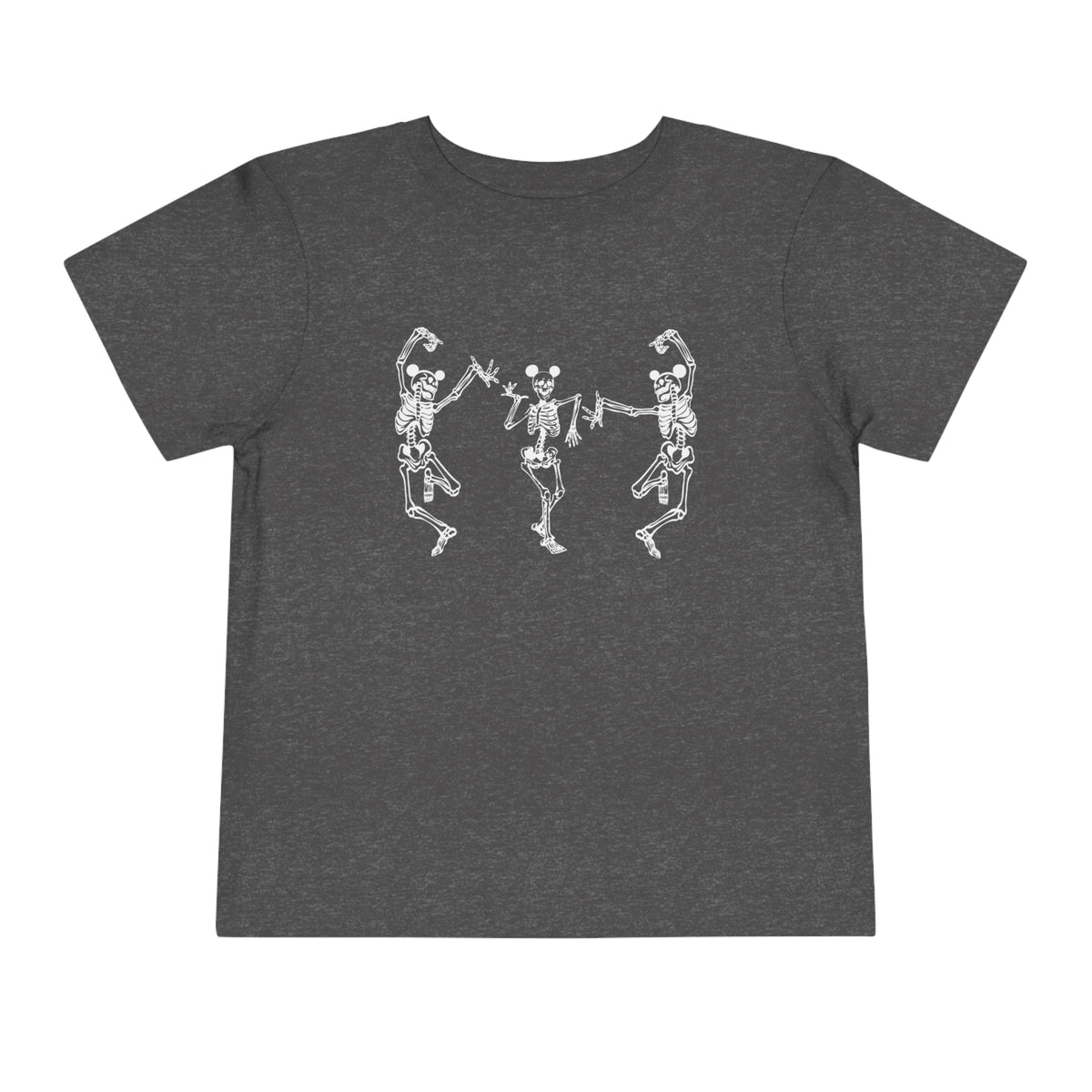 Dancing Skeletons with Ears Bella Canvas Toddler Short Sleeve Tee