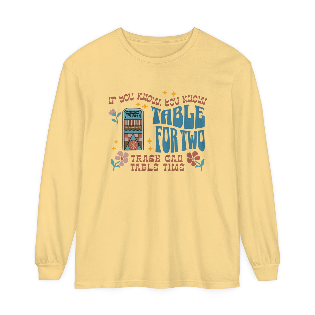 Table For Two Comfort Colors Unisex Garment-dyed Long Sleeve T-Shirt