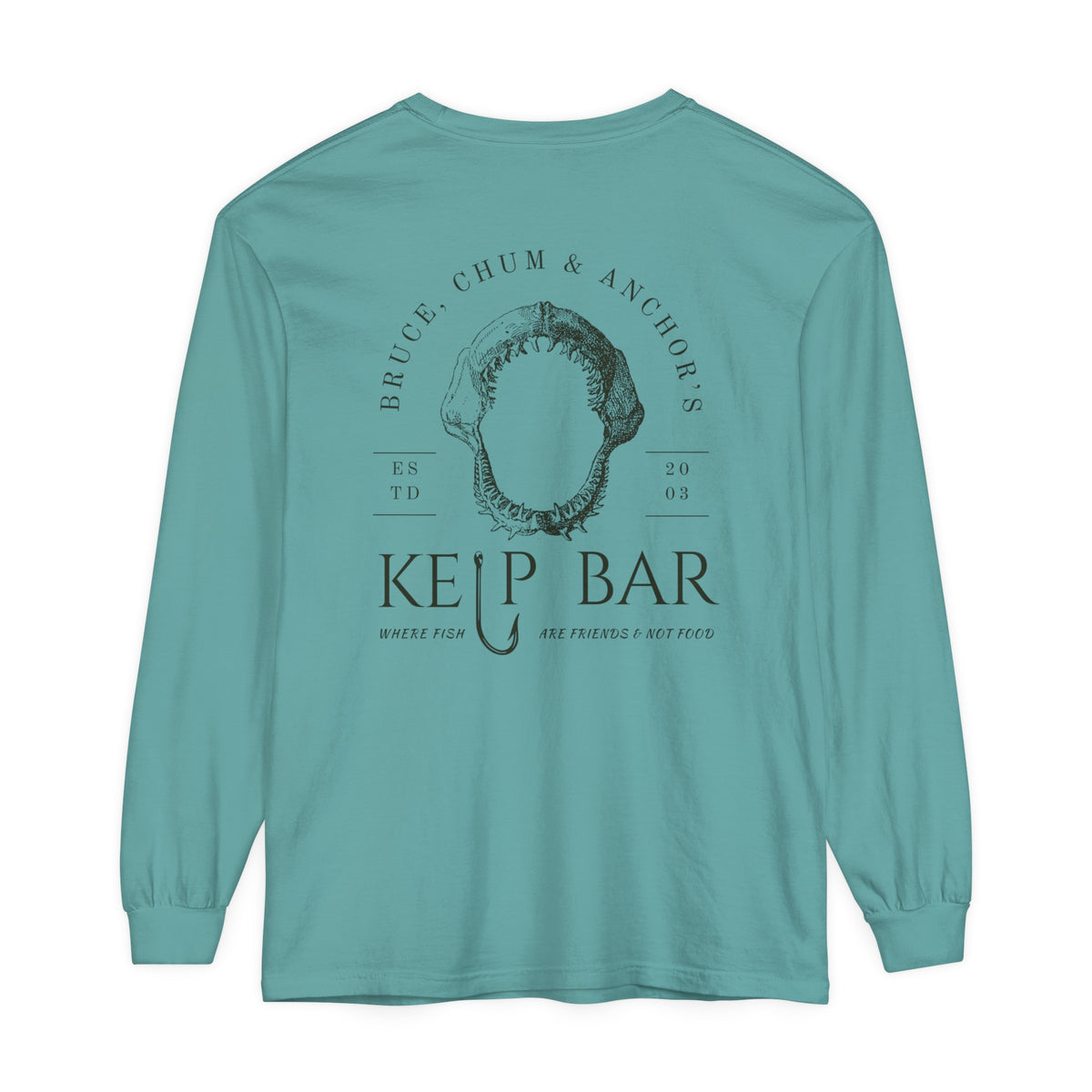 Bruce, Chum & Anchor's Kelp Bar Comfort Colors Unisex Garment-dyed Long Sleeve T-Shirt