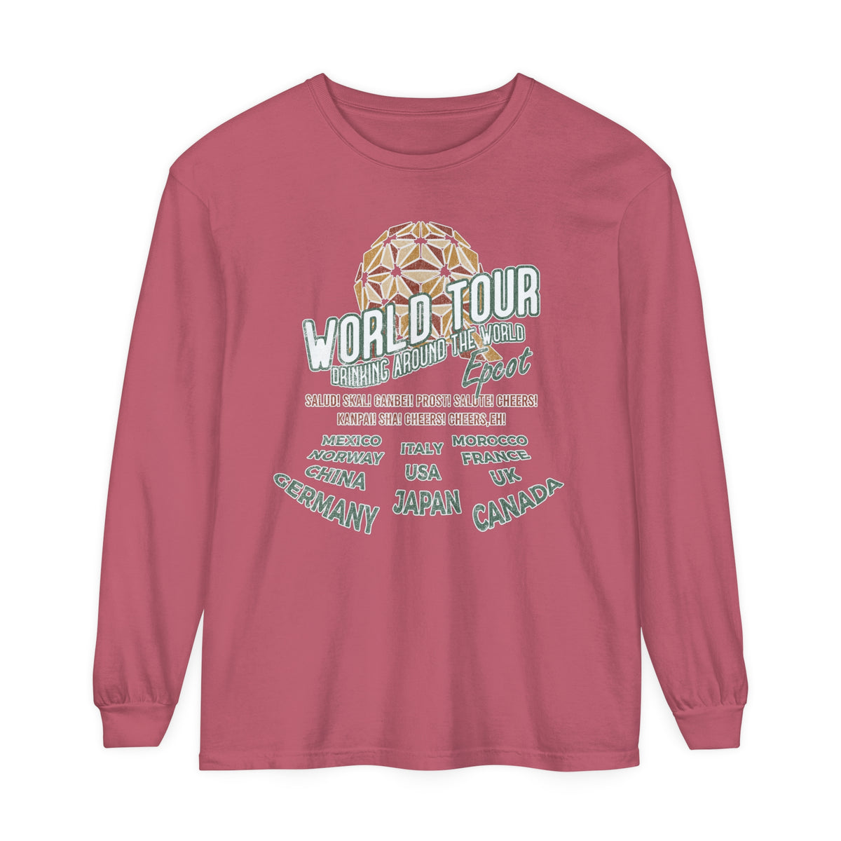 World Tour Comfort Colors Unisex Garment-dyed Long Sleeve T-Shirt