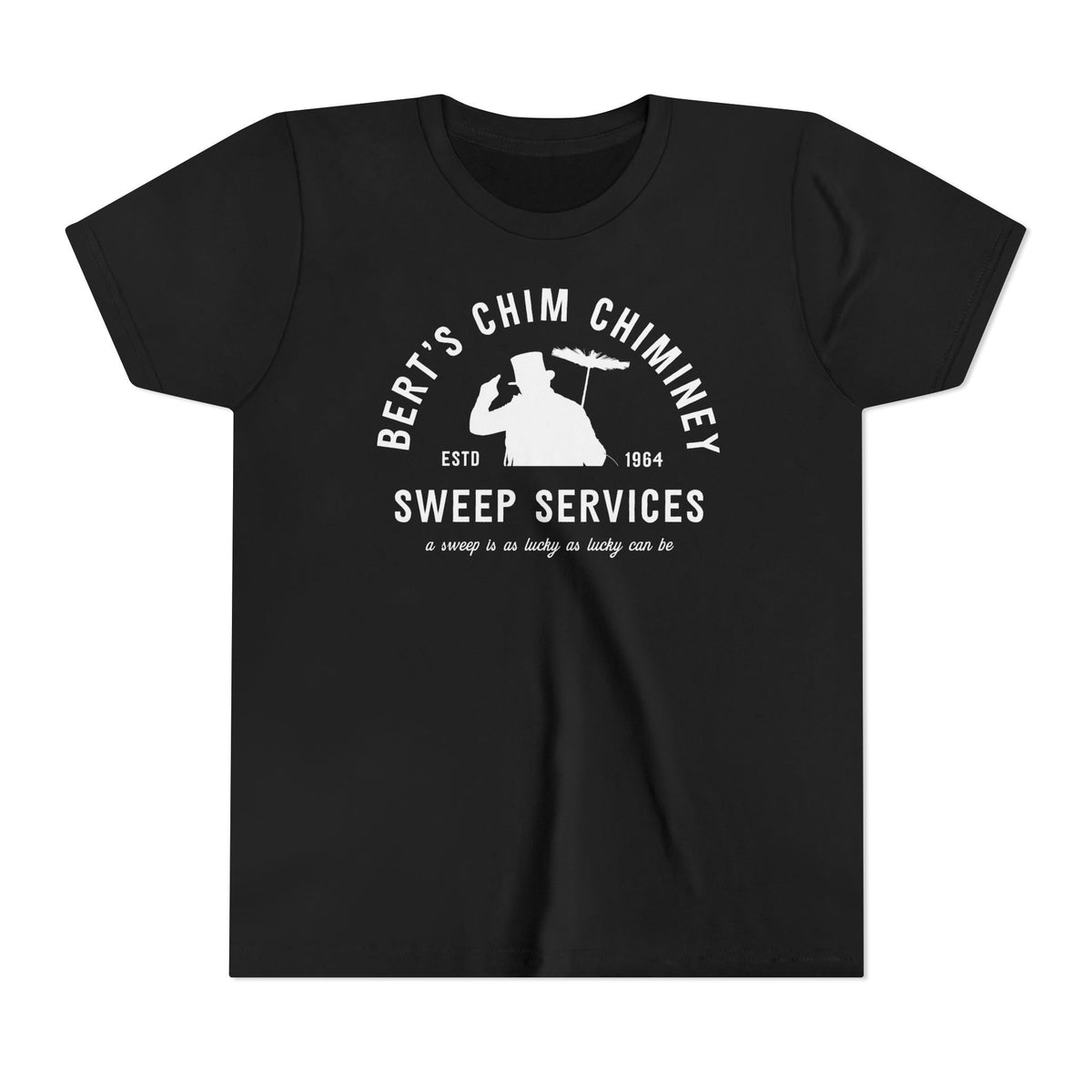 Bert’s Chim Chiminey Sweep Services Bella Canvas Youth Short Sleeve Tee