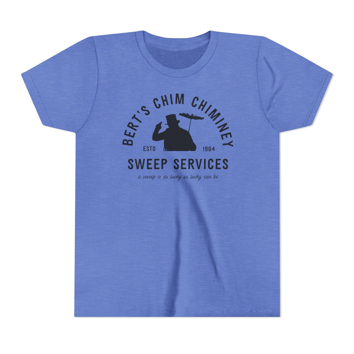Bert’s Chim Chiminey Sweep Services Bella Canvas Youth Short Sleeve Tee