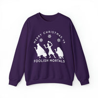 Merry Christmas Ya Foolish Mortals Gildan Unisex Heavy Blend™ Crewneck Sweatshirt