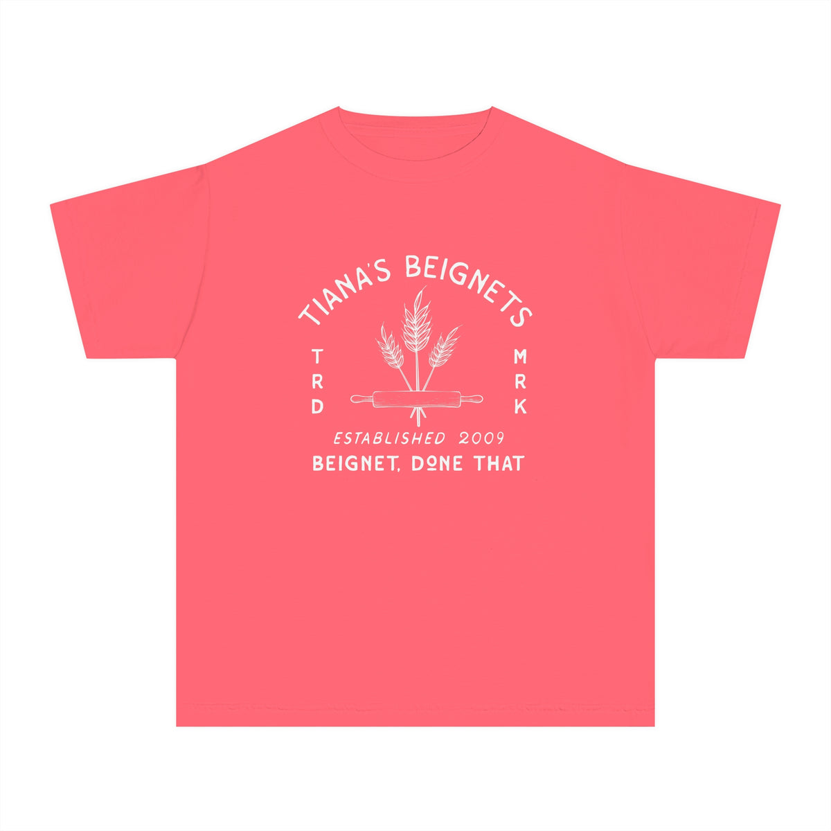 Tiana's Beignets Comfort Colors Youth Midweight Tee