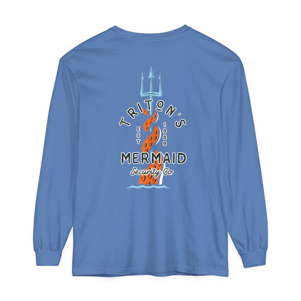 Triton's Mermaid Security Comfort Colors Unisex Garment-dyed Long Sleeve T-Shirt