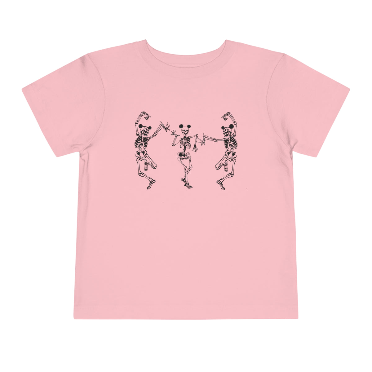 Dancing Skeletons with Ears Bella Canvas Toddler Short Sleeve Tee