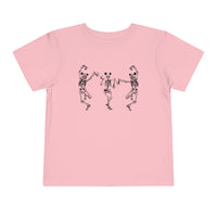 Dancing Skeletons with Ears Bella Canvas Toddler Short Sleeve Tee