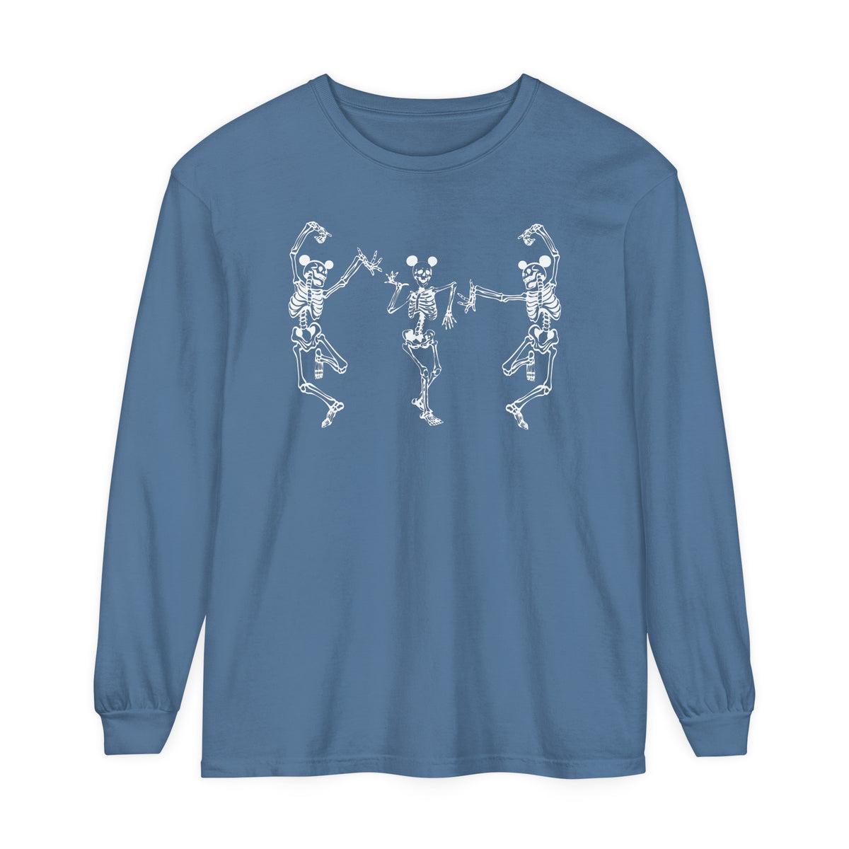 Dancing Skeletons with Ears Comfort Colors Unisex Garment-dyed Long Sleeve T-Shirt