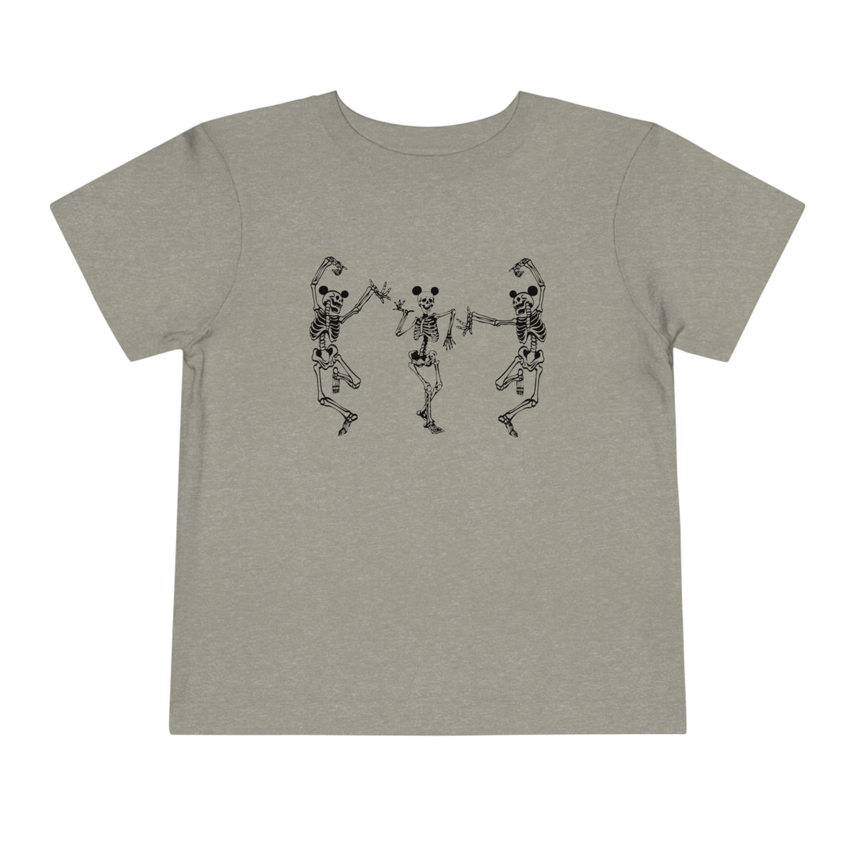 Dancing Skeletons with Ears Bella Canvas Toddler Short Sleeve Tee