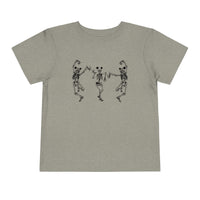 Dancing Skeletons with Ears Bella Canvas Toddler Short Sleeve Tee