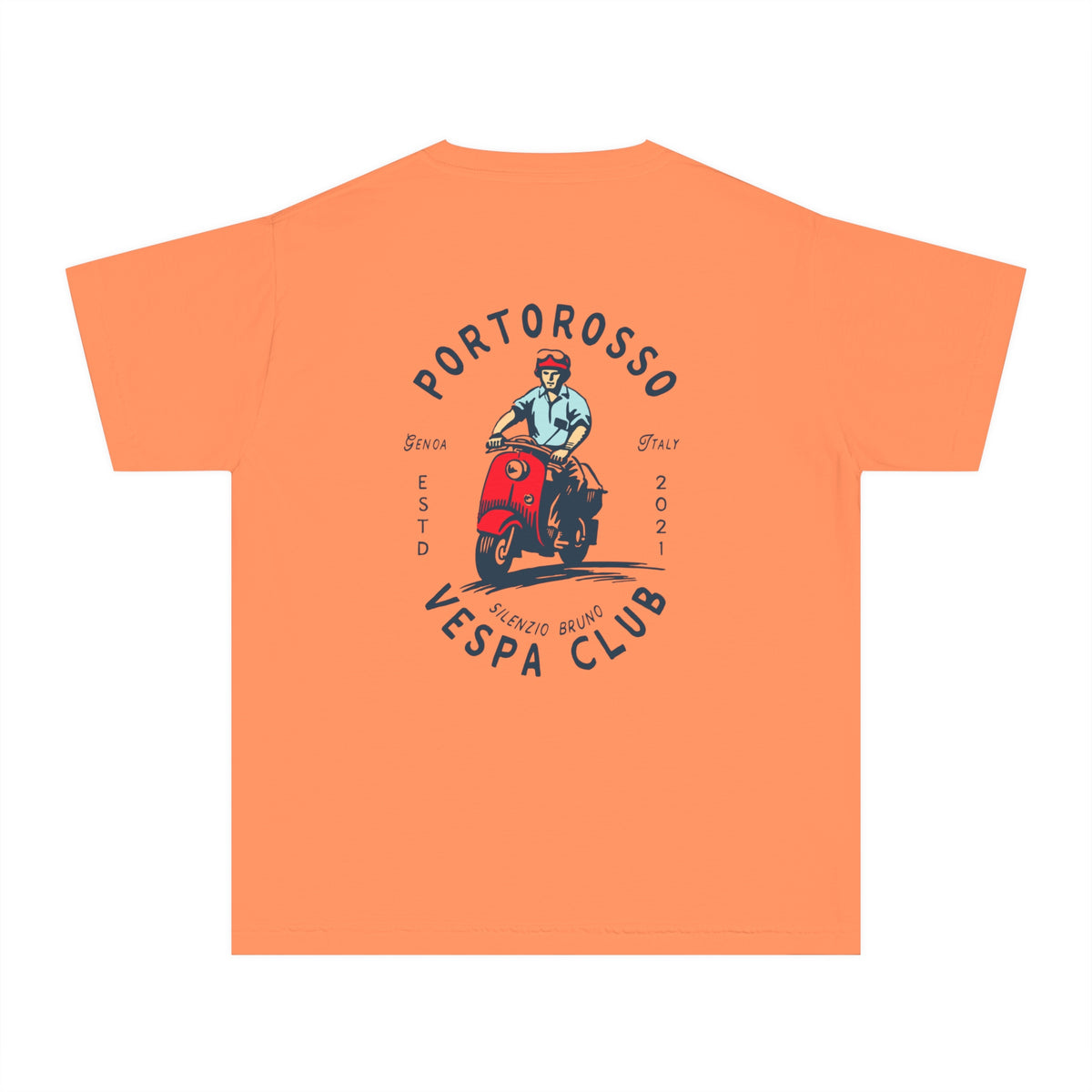 Portorosso Vespa Club Comfort Colors Youth Midweight Tee