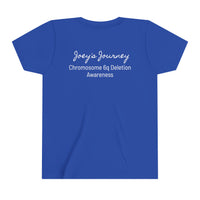 Joey's Journey Chromosome 6q Deletion Awareness Bella Canvas Youth Short Sleeve Tee