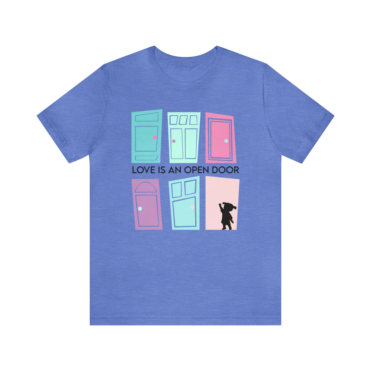 Love Is An Open Door Bella Canvas Unisex Jersey Short Sleeve Tee