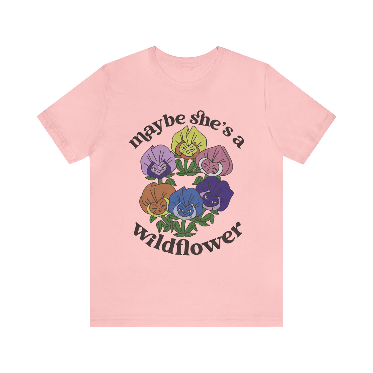 Maybe She’s A Wildflower Bella Canvas Unisex Jersey Short Sleeve Tee