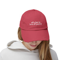 All's Fair In Love And Poetry Unisex Distressed Cap