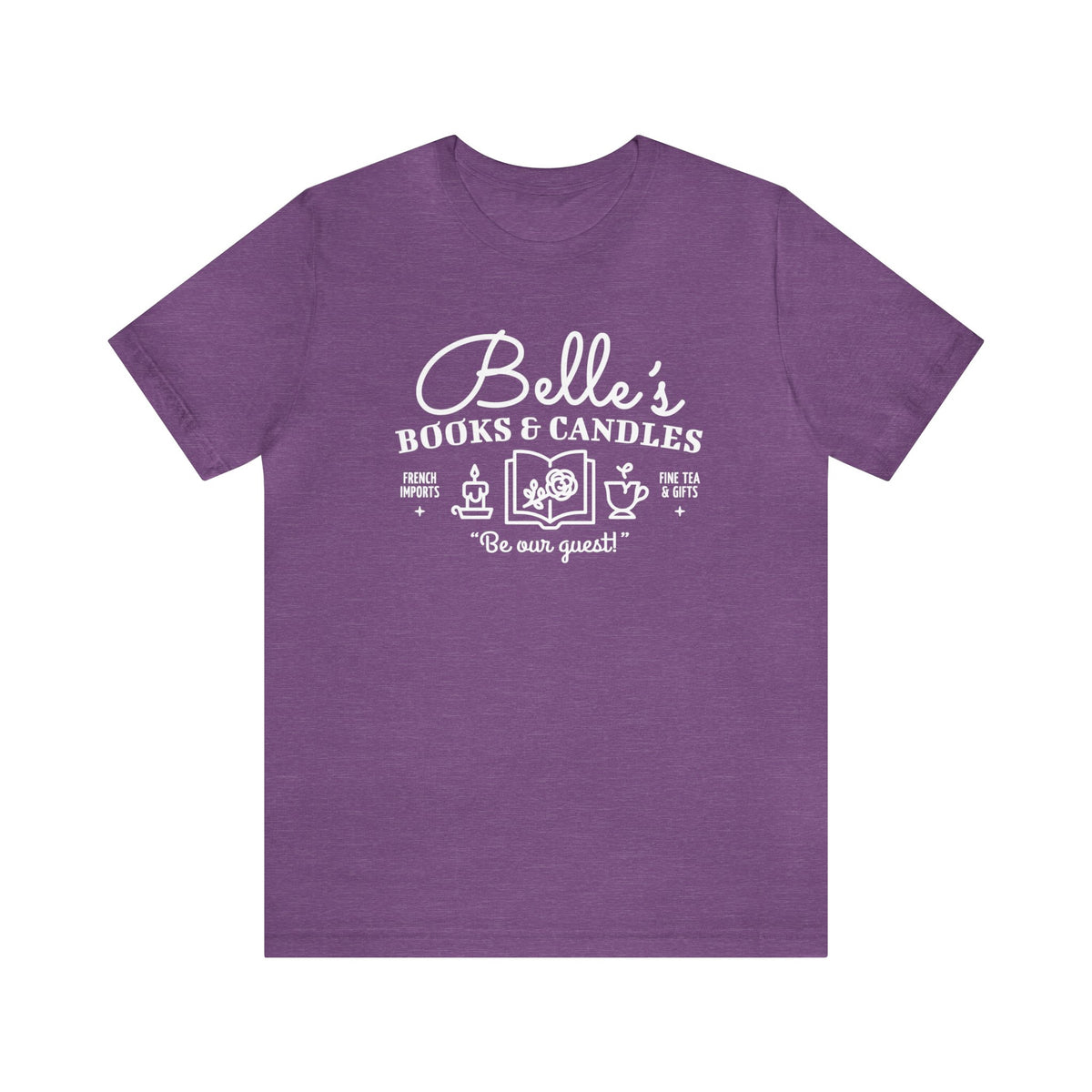 Belle’s Books & Candles Bella Canvas Unisex Jersey Short Sleeve Tee