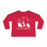 Merry Christmas Ya Foolish Mortals Rabbit Skins Toddler Long Sleeve Tee