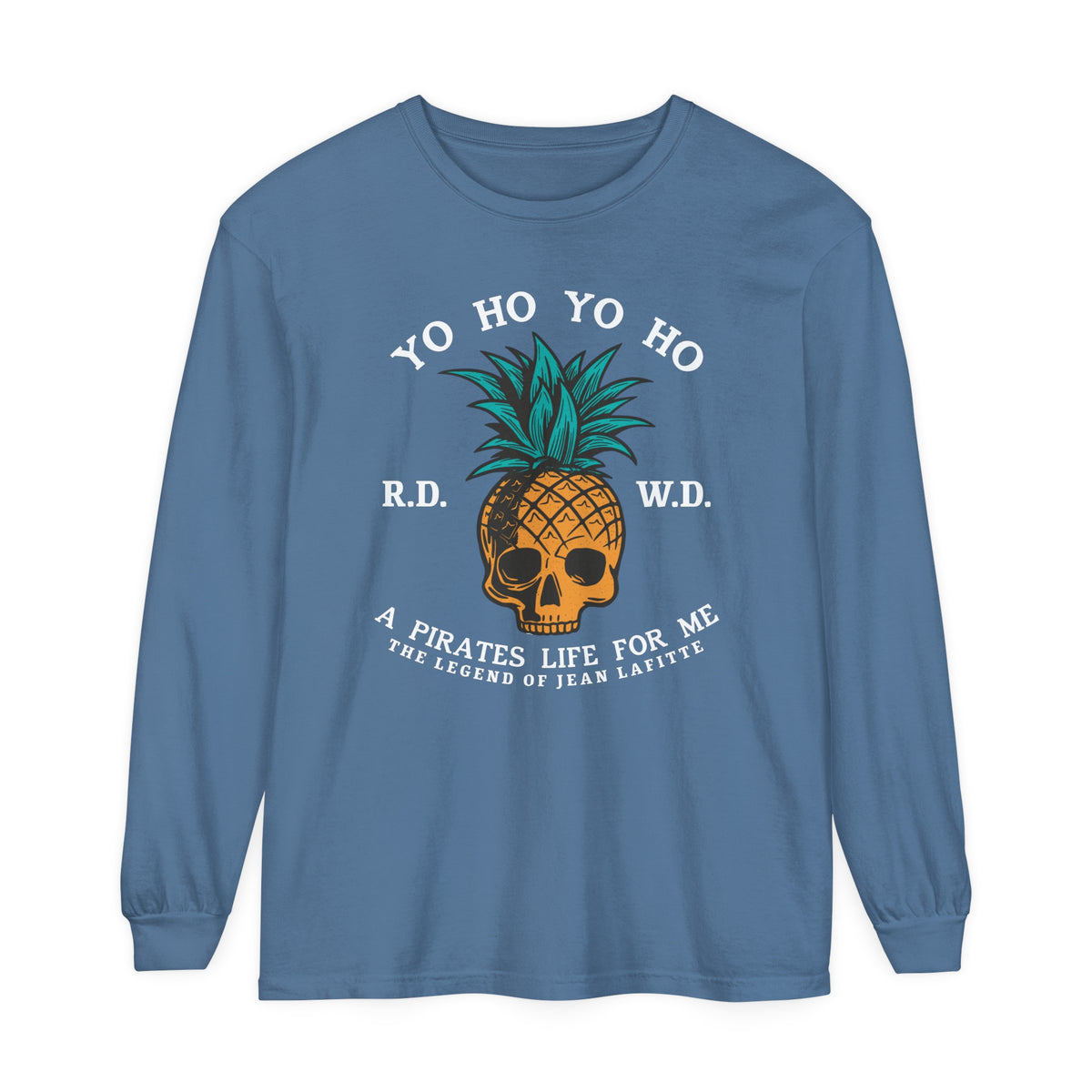 Yo Ho Pirates Life For Me Comfort Colors Unisex Garment-dyed Long Sleeve T-Shirt