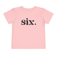 Six Bella Canvas Toddler Short Sleeve Tee