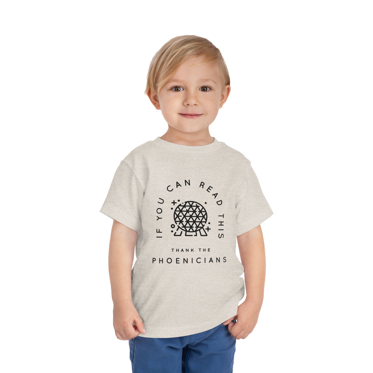 If You Can Read This Thank The Phoenicians Bella Canvas Toddler Short Sleeve Tee