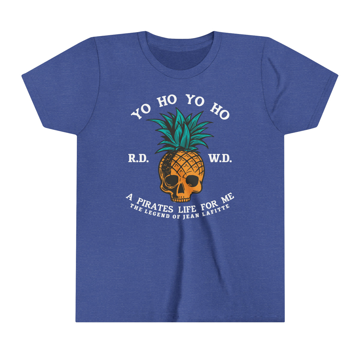 Yo Ho Pirates Life For Me Bella Canvas Youth Short Sleeve Tee
