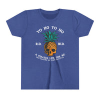 Yo Ho Pirates Life For Me Bella Canvas Youth Short Sleeve Tee