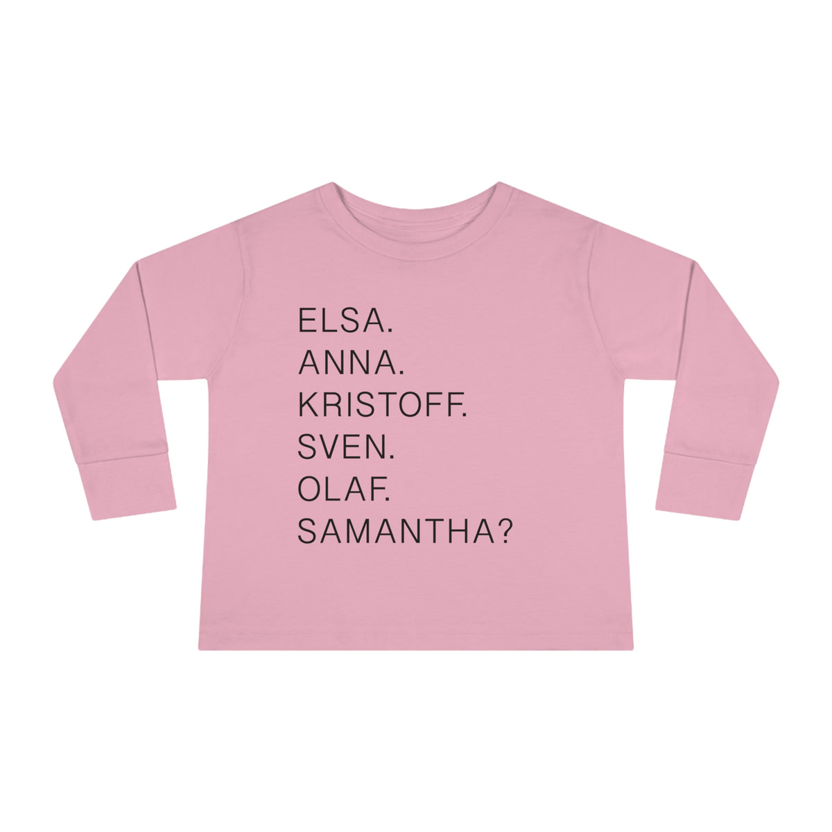 Frozen Character Names Rabbit Skins Toddler Long Sleeve Tee