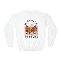 The Wildest Ride In The Wilderness Gildan Youth Crewneck Sweatshirt