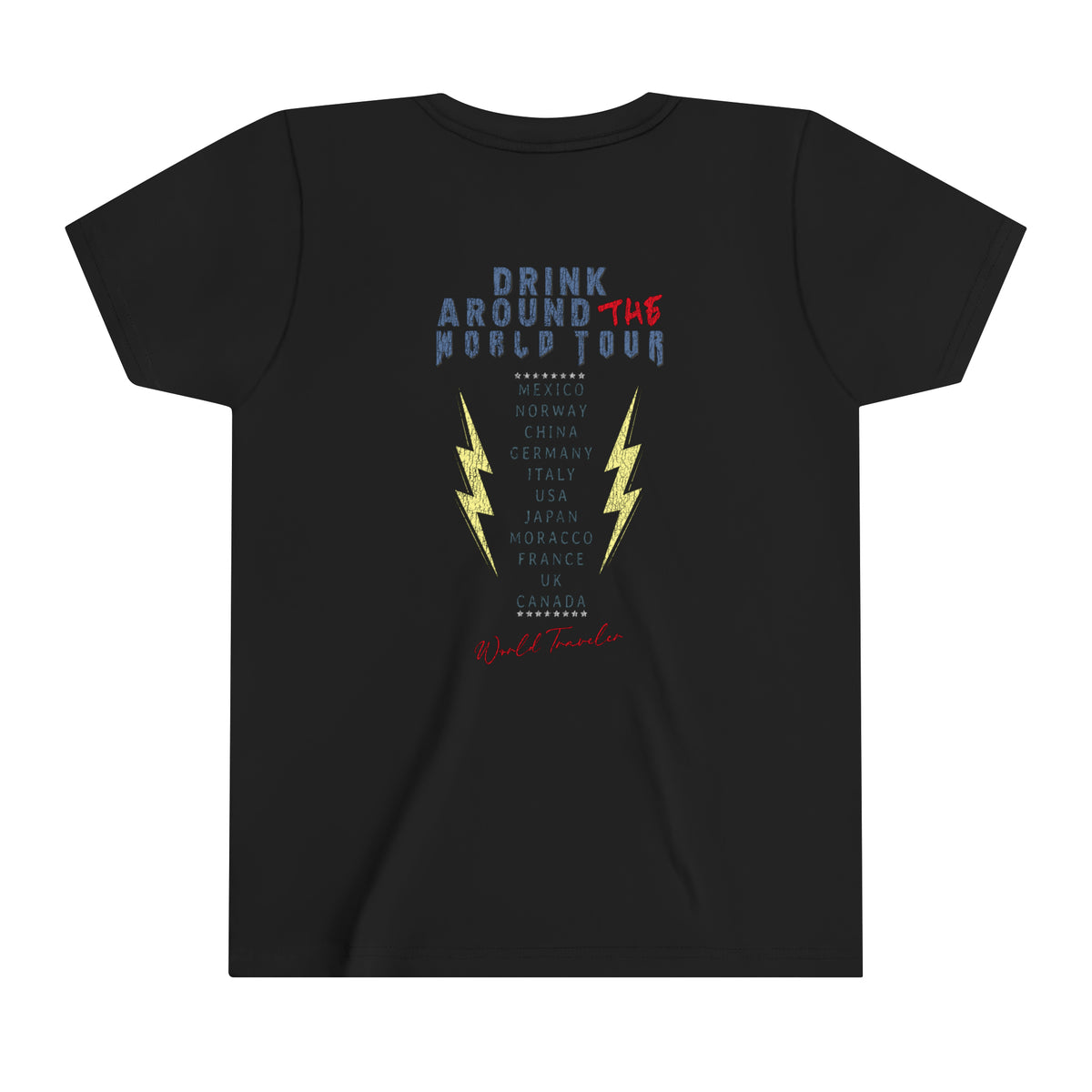 Drink Around The World Tour Bella Canvas Youth Short Sleeve Tee