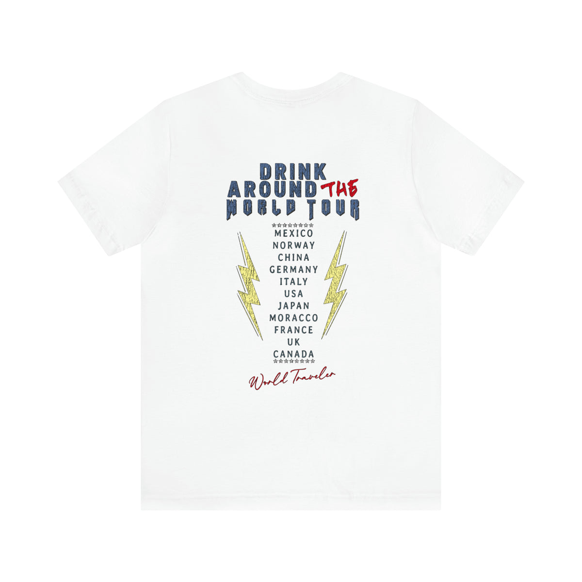 Drink Around The World Tour Bella Canvas Unisex Jersey Short Sleeve Tee