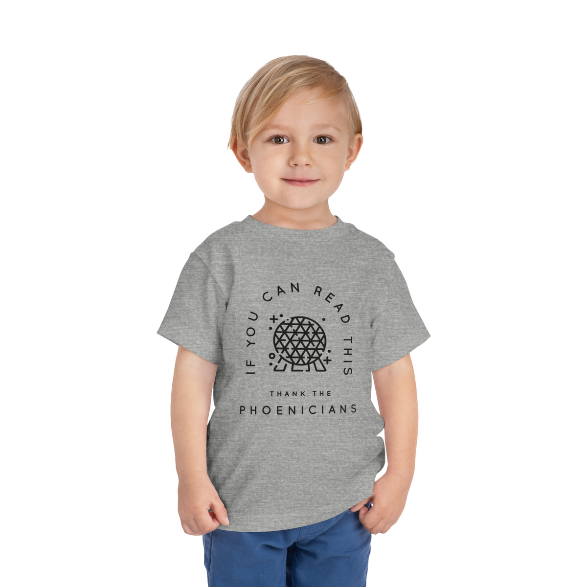 If You Can Read This Thank The Phoenicians Bella Canvas Toddler Short Sleeve Tee