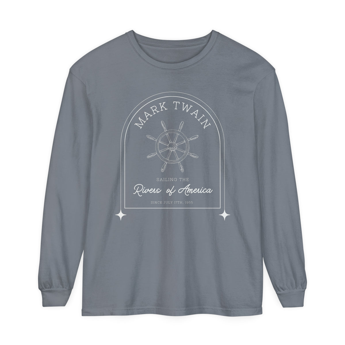 Sailing The Rivers of America Comfort Colors Unisex Garment-dyed Long Sleeve T-Shirt