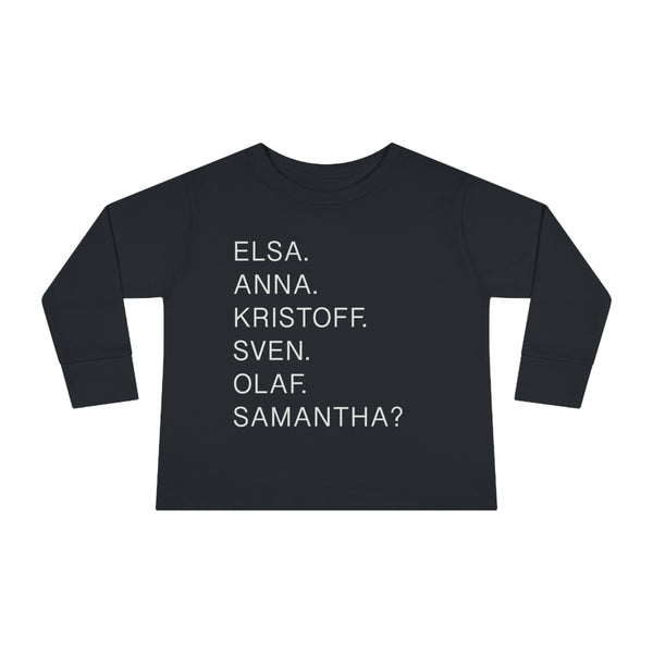 Frozen Character Names Rabbit Skins Toddler Long Sleeve Tee