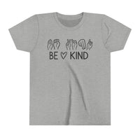 Be Kind ASL Bella Canvas Youth Short Sleeve Tee